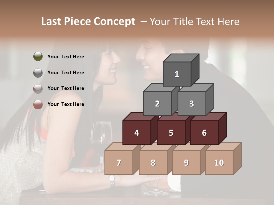 Holding Hands Over Dinner PowerPoint Template