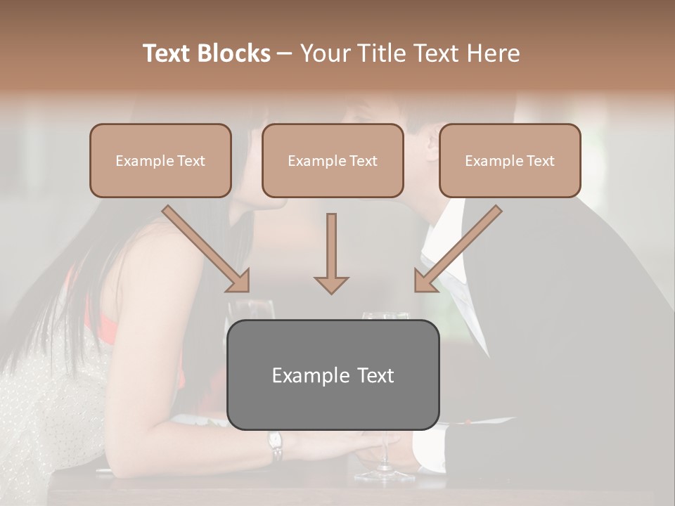 Holding Hands Over Dinner PowerPoint Template