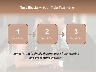 Holding Hands Over Dinner PowerPoint Template