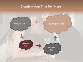 Holding Hands Over Dinner PowerPoint Template