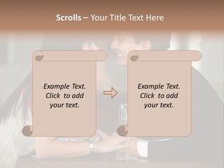 Holding Hands Over Dinner PowerPoint Template
