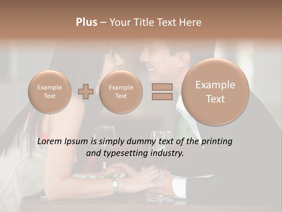 Holding Hands Over Dinner PowerPoint Template