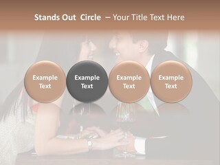 Holding Hands Over Dinner PowerPoint Template