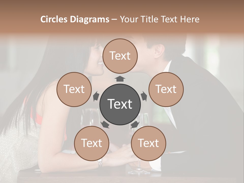 Holding Hands Over Dinner PowerPoint Template