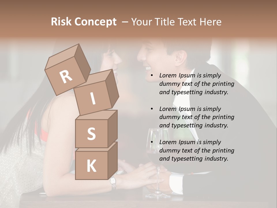 Holding Hands Over Dinner PowerPoint Template