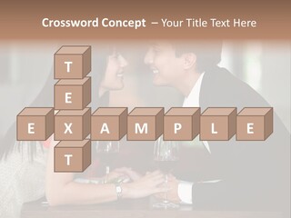 Holding Hands Over Dinner PowerPoint Template