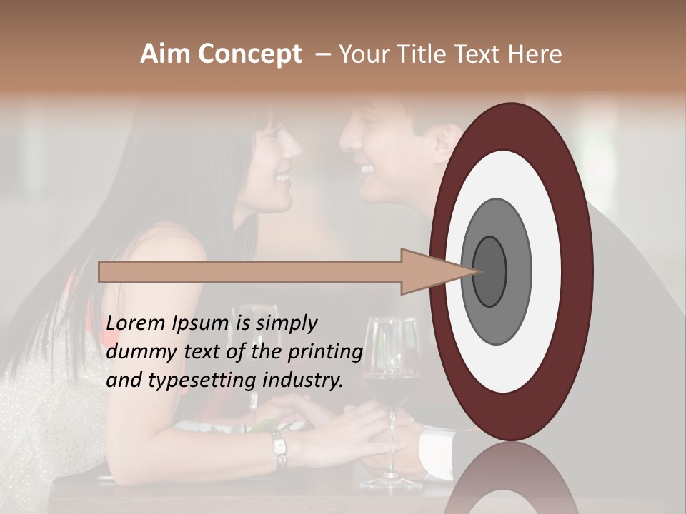 Holding Hands Over Dinner PowerPoint Template