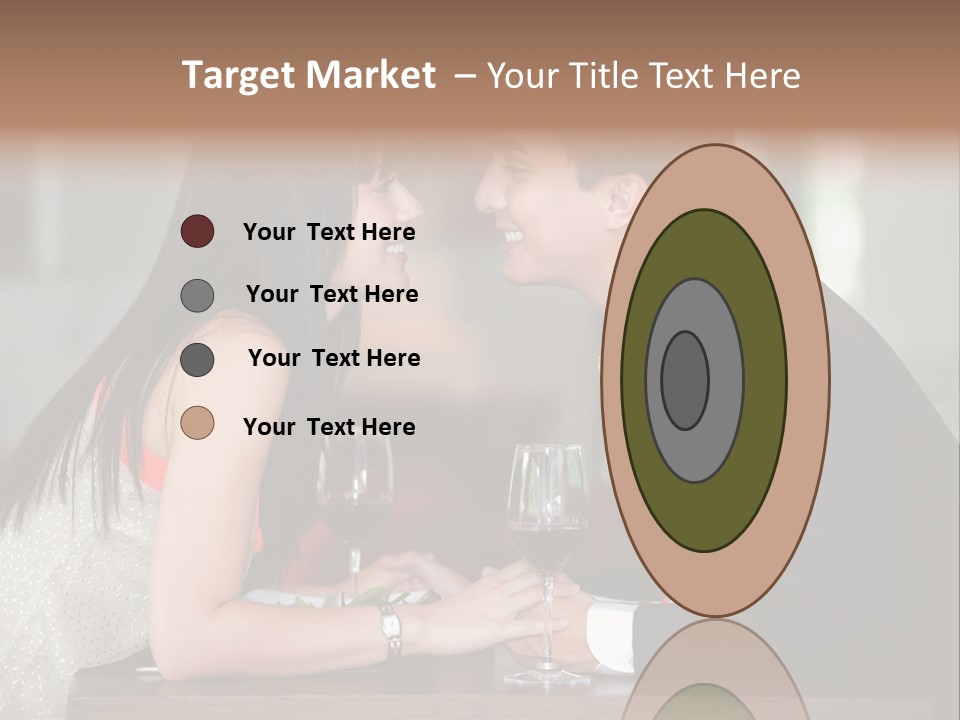 Holding Hands Over Dinner PowerPoint Template