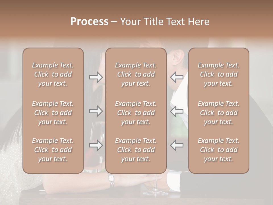 Holding Hands Over Dinner PowerPoint Template