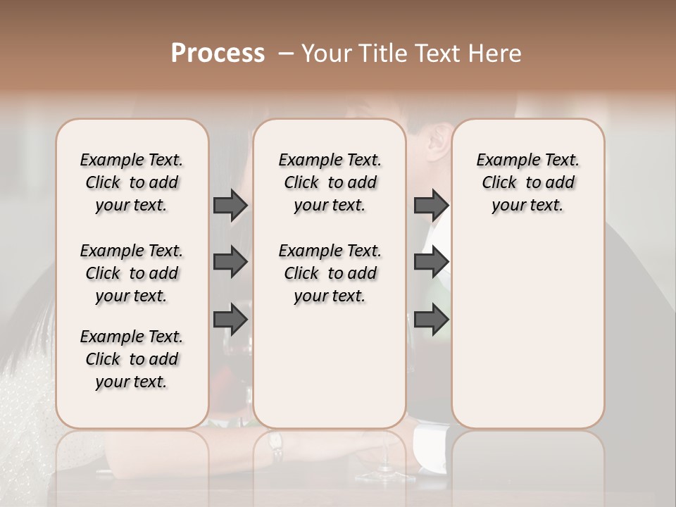 Holding Hands Over Dinner PowerPoint Template