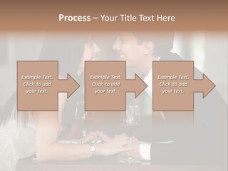Holding Hands Over Dinner PowerPoint Template