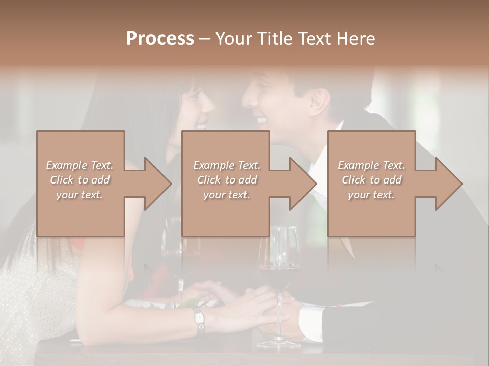 Holding Hands Over Dinner PowerPoint Template