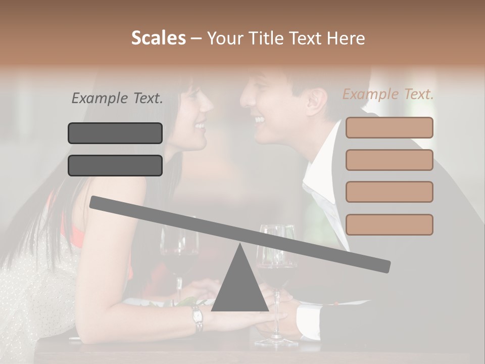 Holding Hands Over Dinner PowerPoint Template