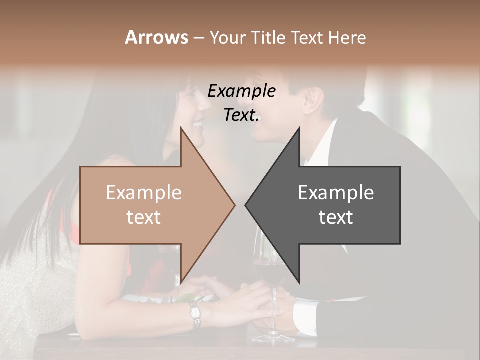 Holding Hands Over Dinner PowerPoint Template