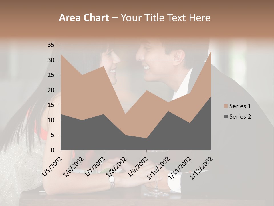 Holding Hands Over Dinner PowerPoint Template