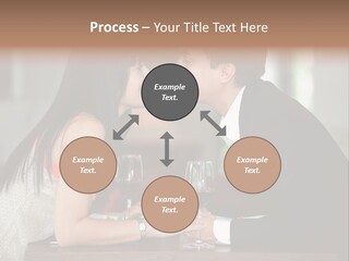 Holding Hands Over Dinner PowerPoint Template