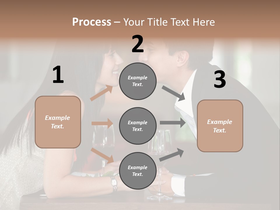 Holding Hands Over Dinner PowerPoint Template