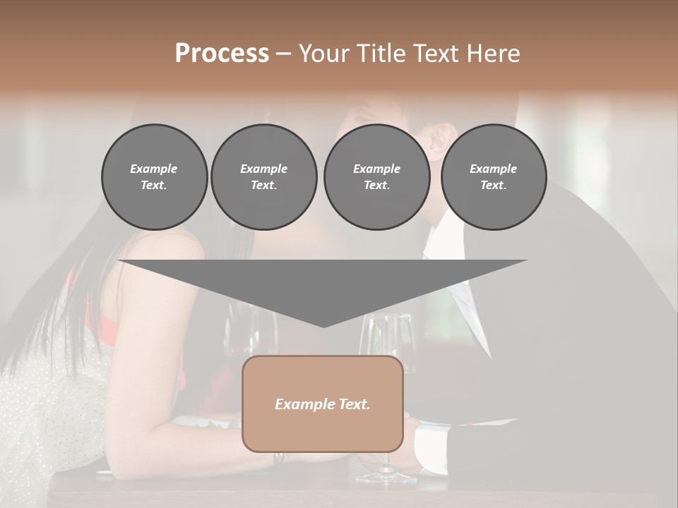 Holding Hands Over Dinner PowerPoint Template