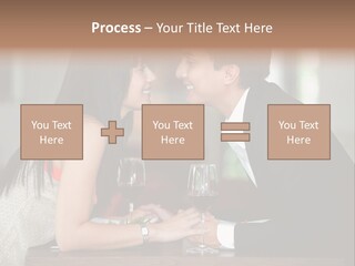 Holding Hands Over Dinner PowerPoint Template