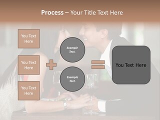 Holding Hands Over Dinner PowerPoint Template