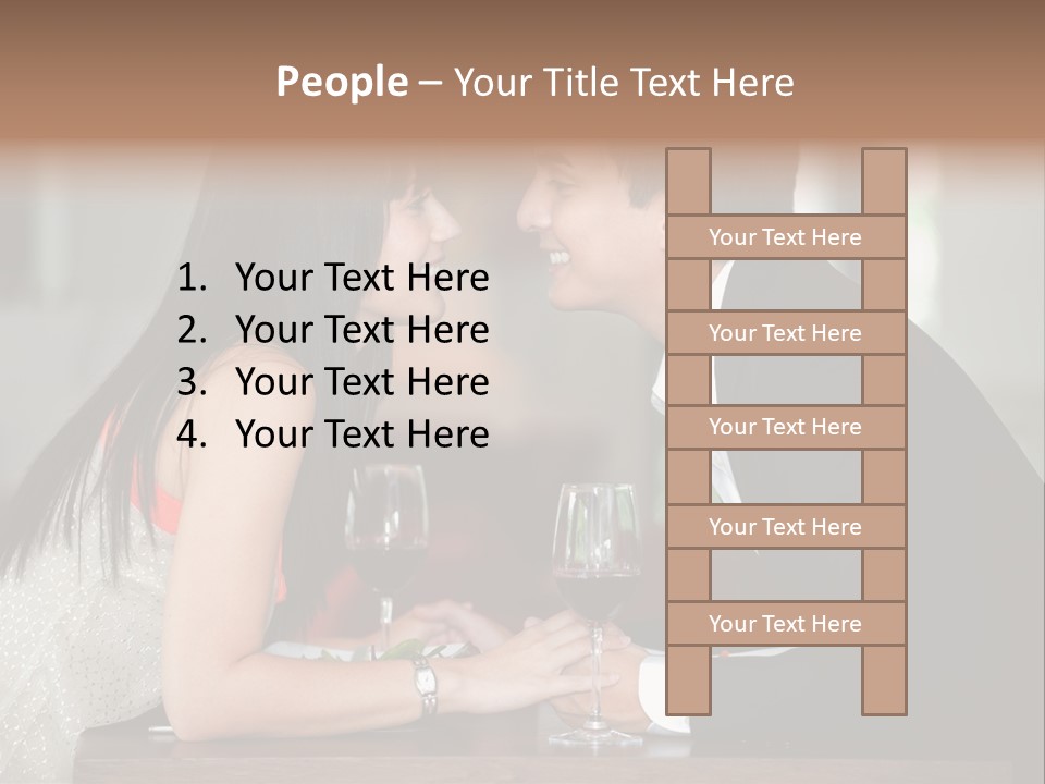 Holding Hands Over Dinner PowerPoint Template