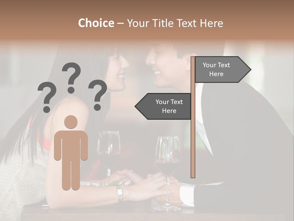 Holding Hands Over Dinner PowerPoint Template