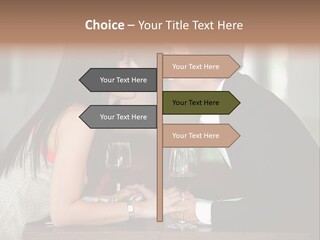 Holding Hands Over Dinner PowerPoint Template