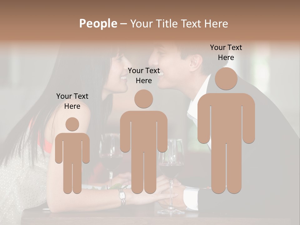 Holding Hands Over Dinner PowerPoint Template