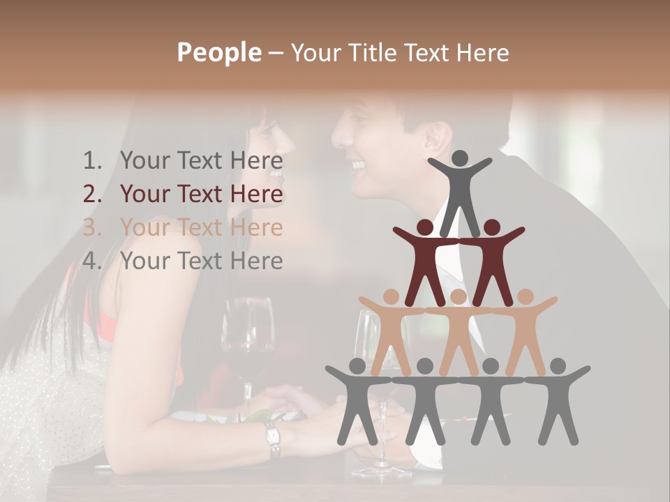Holding Hands Over Dinner PowerPoint Template