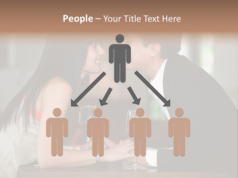 Holding Hands Over Dinner PowerPoint Template