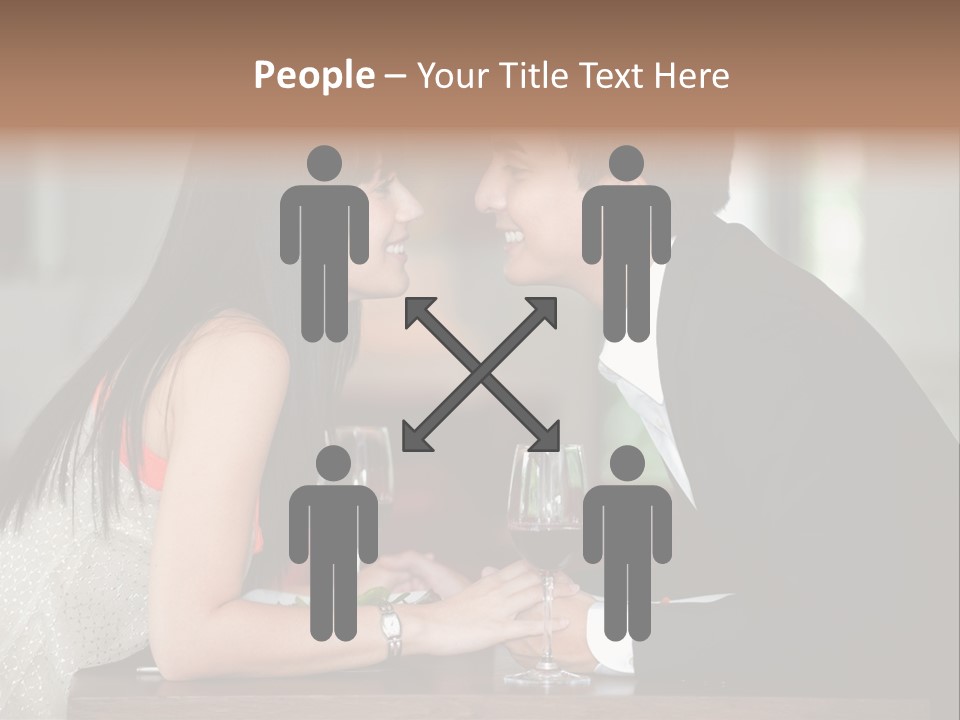 Holding Hands Over Dinner PowerPoint Template
