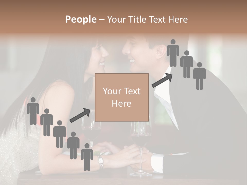 Holding Hands Over Dinner PowerPoint Template