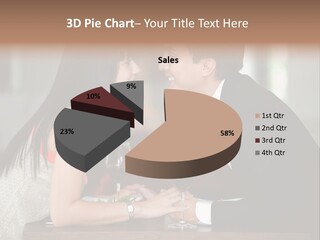 Holding Hands Over Dinner PowerPoint Template
