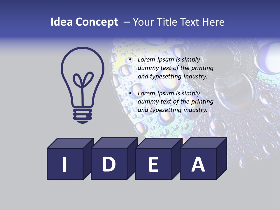 Refraction Laser Drop PowerPoint Template