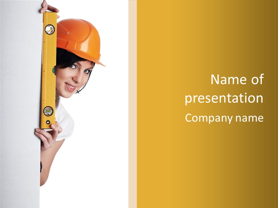 Drill Engineering White PowerPoint Template