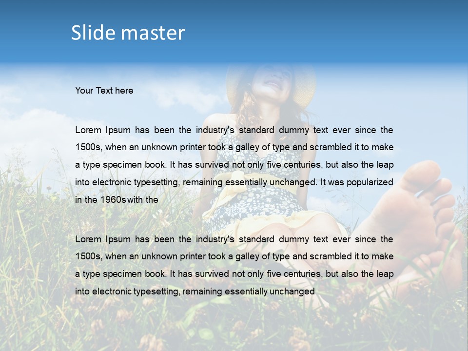 Barefoot Girl PowerPoint Template