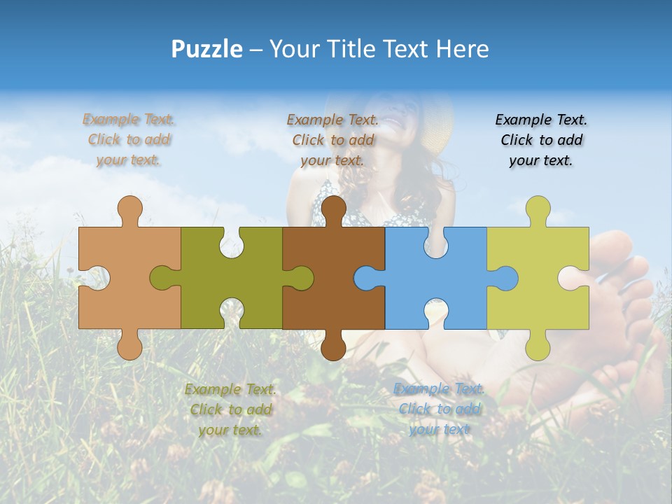 Barefoot Girl PowerPoint Template