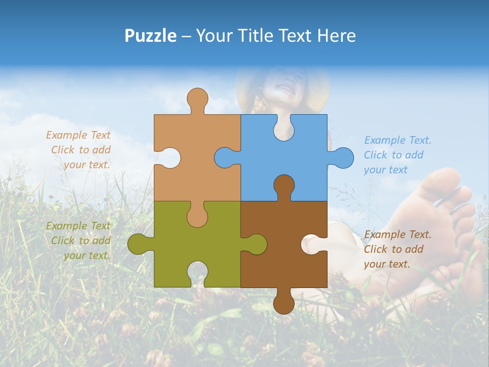 Barefoot Girl PowerPoint Template