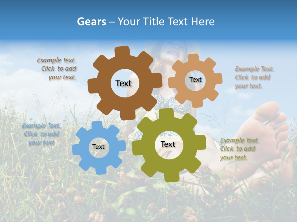 Barefoot Girl PowerPoint Template