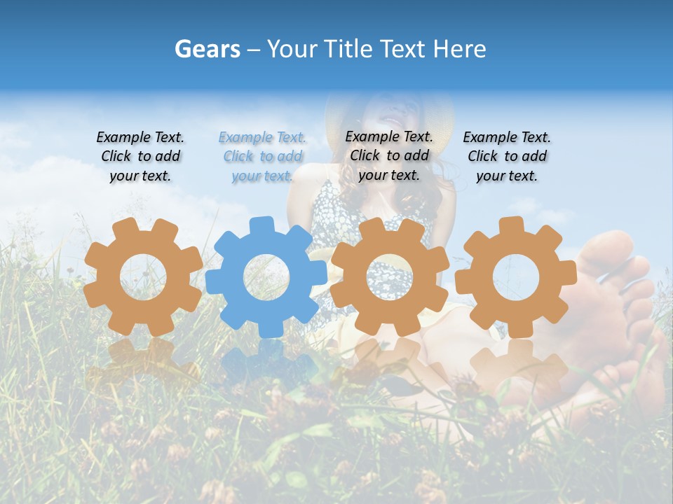 Barefoot Girl PowerPoint Template