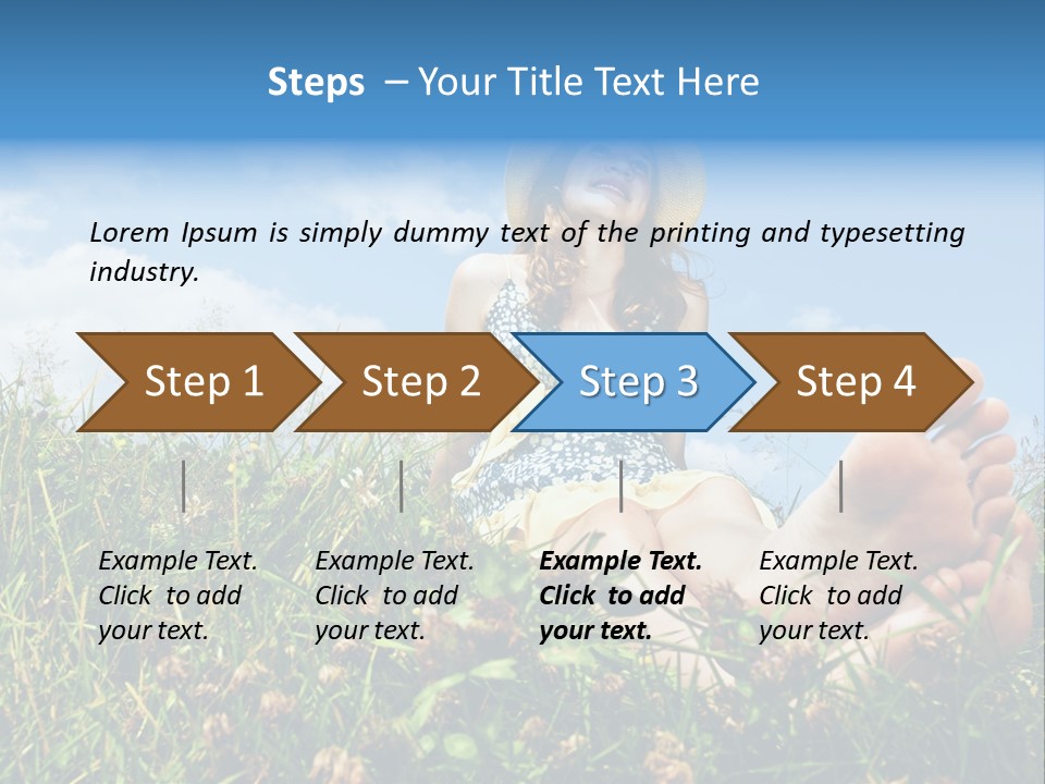 Barefoot Girl PowerPoint Template