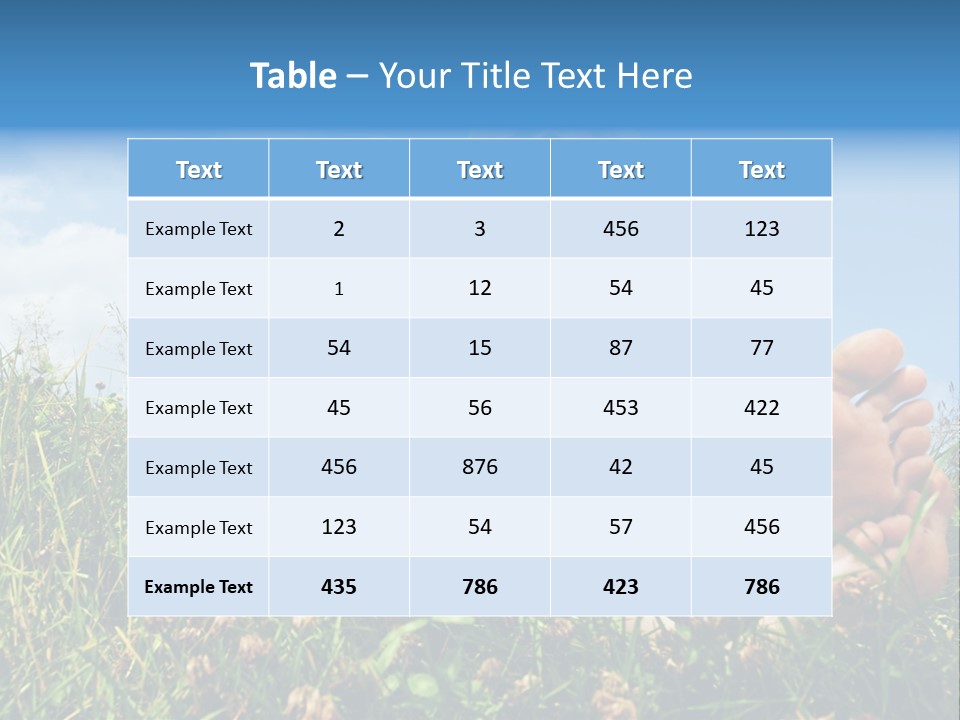 Barefoot Girl PowerPoint Template