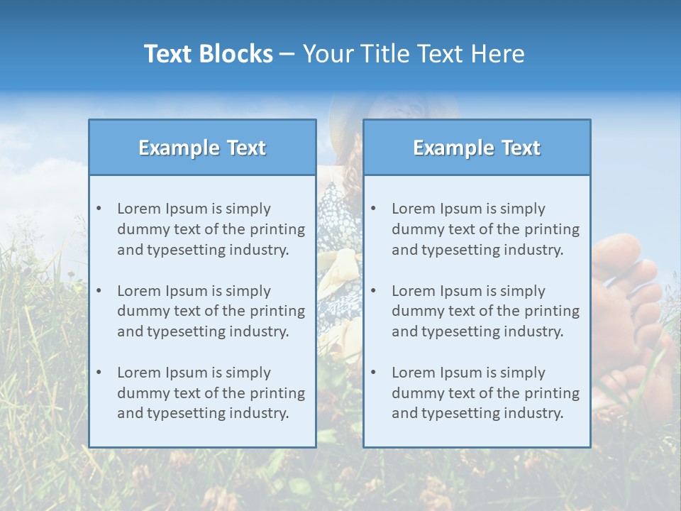 Barefoot Girl PowerPoint Template