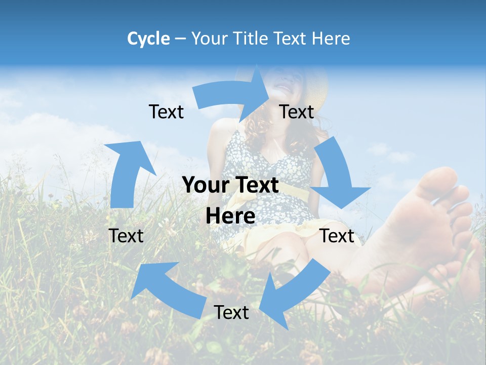 Barefoot Girl PowerPoint Template