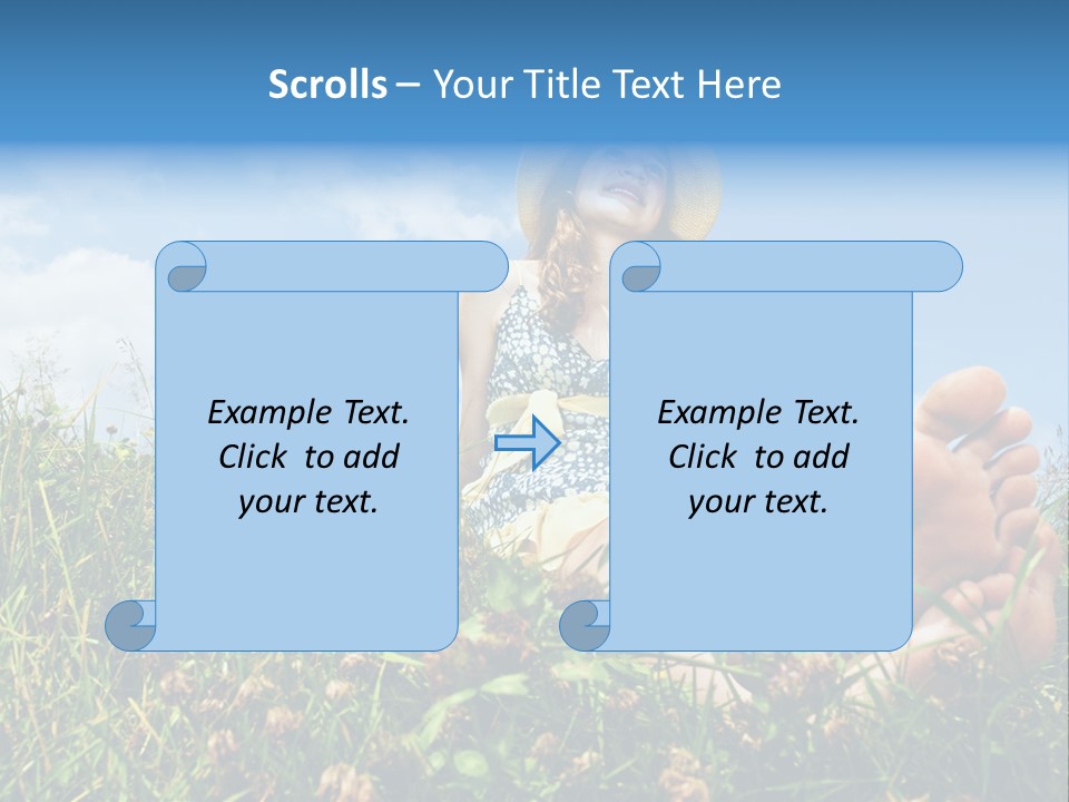 Barefoot Girl PowerPoint Template