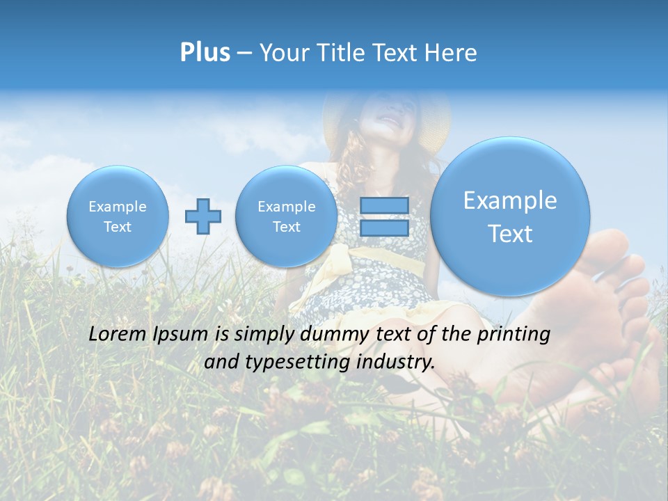 Barefoot Girl PowerPoint Template