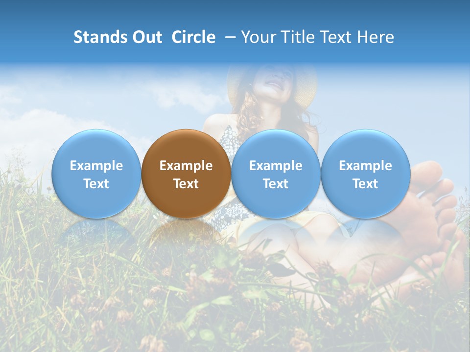 Barefoot Girl PowerPoint Template