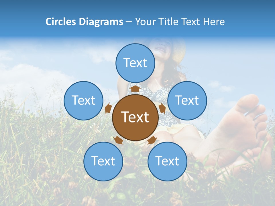 Barefoot Girl PowerPoint Template