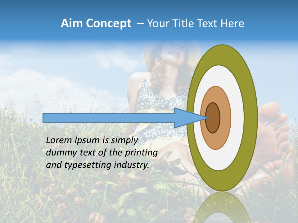 Barefoot Girl PowerPoint Template