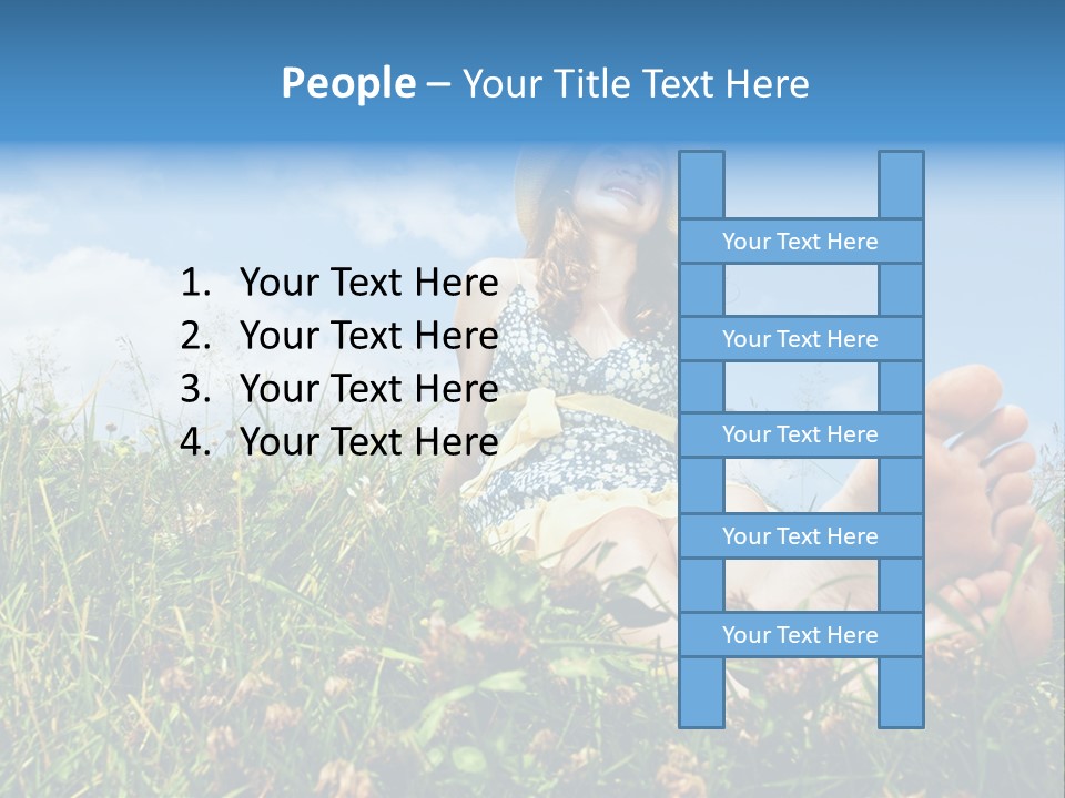 Barefoot Girl PowerPoint Template